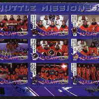 Malawi 2010 Space Shuttle Missions #12 perf sheetlet containing 9 values fine cto used