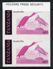Tanzania 1986 John Audubon 20s in unmounted mint imperf colour proof pair in magenta, blue & black (SG 466)
