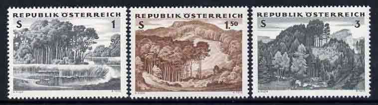 Austria 1962 'The Austrian Forest' set of 3 unmounted mint, SG 1389-91