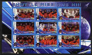 Malawi 2010 Space Shuttle Missions #13 perf sheetlet containing 9 values fine cto used
