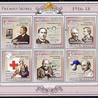 Guinea - Bissau 2009 Nobel Prize Winners - 1916-18 perf sheetlet containing 6 values unmounted mint