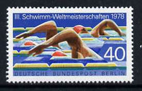 Germany - West Berlin 1978 Third World Swimming Championships 40pf unmounted mint, SG B555