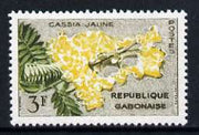Gabon 1971 Yellow Cassia 3f unmounted mint, SG 178