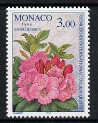 Monaco 1996 Monte Carlo Flower Show 3f Rhododendron unmounted mint, SG 2260