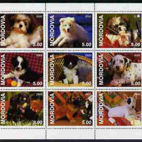 Mordovia Republic 2000 Dogs perf sheetlet containing complete set of 9 values unmounted mint