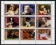 Mordovia Republic 2000 Dogs perf sheetlet containing complete set of 9 values unmounted mint