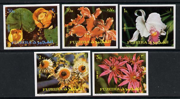 Fujeira 1972 Flowers imperf set of 5 unmounted mint (Mi 1332-36B)