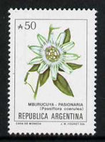 Argentine Republic 1985 Passion Flower 50a from Flowers def set, unmounted mint SG 1942c