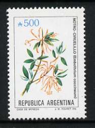 Argentine Republic 1985 Embothrium coccineum 500a from Flowers def set, unmounted mint SG 1943b