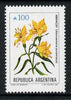 Argentine Republic 1985 Alstroemeria aurantiaca 100a from Flowers def set, unmounted mint SG 1943