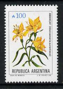 Argentine Republic 1985 Alstroemeria aurantiaca 100a from Flowers def set, unmounted mint SG 1943