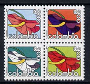 Colombia 1979 Anthurium Flowers se-tenant block of 4 unmounted mint, SG 1477-80