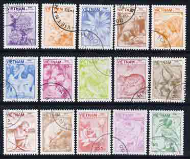 Vietnam 1984 Flora & Fauna def set of 15 values complete cto used, SG 771-85