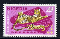 Nigeria 1969-72 Leopards 4d reprint def by NSP&M Co unmounted mint, SG 224*