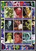 Somalia 2002 Personalities of the 20th Century #1 perf sheetlet containing 9 values, fine cto used (Pope, Walt Disney & Princess Diana)