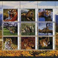 Amurskaja Republic 2000 Big Cats perf sheetlet containing set of 9 values unmounted mint