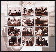 Tatarstan Republic 2001 The Beatles perf sheetlet containing set of 12 values unmounted mint