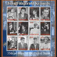 Udmurtia Republic 2002 John Kennedy perf sheetlet containing 12 values unmounted mint