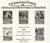Tonga 1982 75th Anniversary of Scouting Walsall Security Printers publicity card showing the set of 5 in black