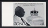 Tonga 1992 25th Anniversary of King Tupou IV 80s (King with Crown) B&W photographic Proof, as SG 1182