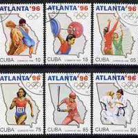 Cuba 1996 Atlanta Olympic Games (1st series) perf set of 6 cto used, SG 3987-92