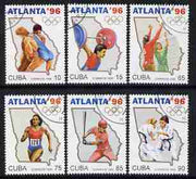 Cuba 1996 Atlanta Olympic Games (1st series) perf set of 6 cto used, SG 3987-92