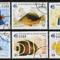 Cuba 1995 Bational Aquarium perf set of 6 cto used, SG 3956-61