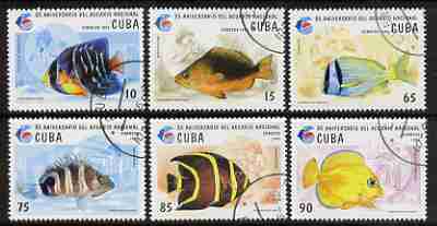 Cuba 1995 Bational Aquarium perf set of 6 cto used, SG 3956-61