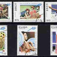 Cuba 1995 12th pan American Games perf set of 6 cto used, SG 3947-52