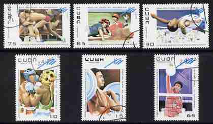 Cuba 1995 12th pan American Games perf set of 6 cto used, SG 3947-52