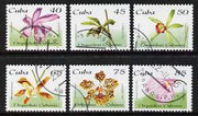 Cuba 1995 Orchids perf set of 6 cto used, SG 4005-10