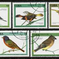 Cuba 1996 Death Centenary of Juan Gundlach (ornithologist) Birds perf set of 5 cto used, SG 3987-92