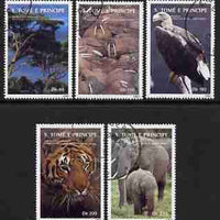 St Thomas & Prince Islands 1992 Nature Protection Congress perf set of 5 fine cto used