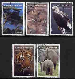 St Thomas & Prince Islands 1992 Nature Protection Congress perf set of 5 fine cto used