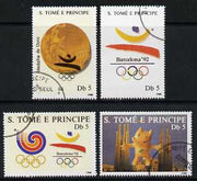 St Thomas & Prince Islands 1988 Barcelona Olympic Games perf set of 4 fine cto used Mi 1076-79