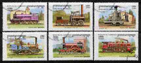 Cambodia 1999 Steam Railways perf set of 6 cto used, SG 1832-37