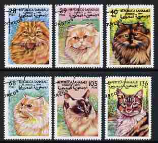 Sahara Republic 1999 Domestic Cats perf set of 6 cto used