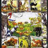 Kyrgyzstan 2004 Fauna of the World - Mountains of Asia perf sheetlet containing 6 values cto used