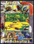 Kyrgyzstan 2004 Fauna of the World - Australia #1 perf sheetlet containing 6 values cto used