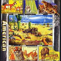 Kyrgyzstan 2004 Fauna of the World - American Desserts perf sheetlet containing 6 values cto used