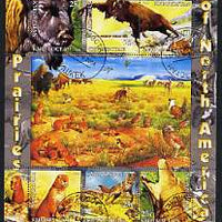Kyrgyzstan 2004 Fauna of the World - Prairies of N America perf sheetlet containing 6 values cto used