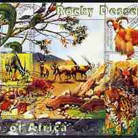 Kyrgyzstan 2004 Fauna of the World - Rocky Desserts of Africa perf sheetlet containing 6 values cto used