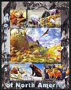 Kyrgyzstan 2004 Fauna of the World - Mountains of North America perf sheetlet containing 6 values cto used