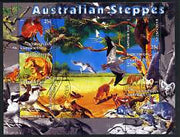 Kyrgyzstan 2004 Fauna of the World - Australian Steppes perf sheetlet containing 6 values cto used
