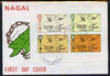 Nagaland 1982 75th Anniversary of Scouting imperf set of 4 on cover with first day cancel