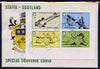 Staffa 1982 75th Anniversary of Scouting imperf set of 4 on cover with first day cancel