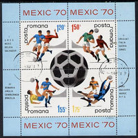 Rumania 1970 Football World Cup m/sheet cto used SG MS 3735 (Mi BL 75)