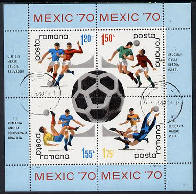 Rumania 1970 Football World Cup m/sheet cto used SG MS 3735 (Mi BL 75)