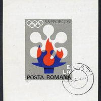 Rumania 1971 Sapporo Winter Olympics m/sheet cto used SG MS 3870, Mi BL 91
