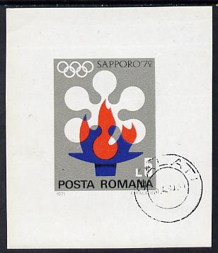 Rumania 1971 Sapporo Winter Olympics m/sheet cto used SG MS 3870, Mi BL 91